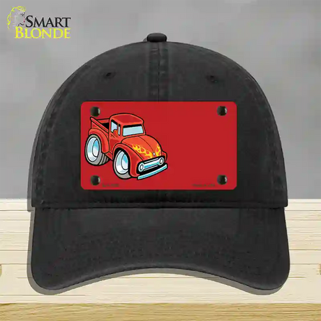 Cartoon Classic Effie Offset Novelty License Plate Hat Unconstructed Cotton / Black