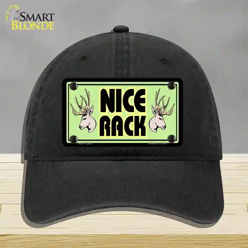 Nice Rack Novelty License Plate Hat Unconstructed Cotton / Black