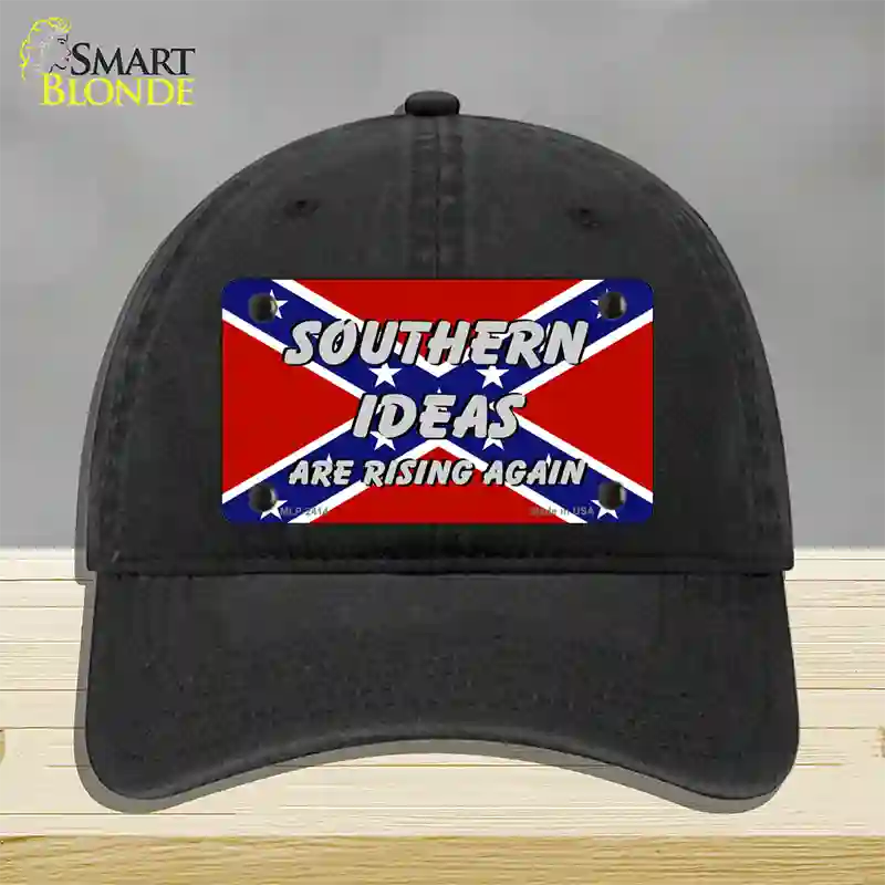 Southern Ideas Risin Again Novelty License Plate Hat Unconstructed Cotton / Black