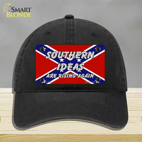 Southern Ideas Risin Again Novelty License Plate Hat Unconstructed Cotton / Black