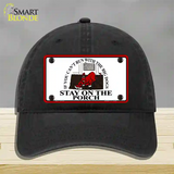 Cant Run With The Big Dogs Novelty License Plate Hat Unconstructed Cotton / Black