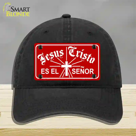 Jesus Cristo Novelty License Plate Hat Unconstructed Cotton / Black