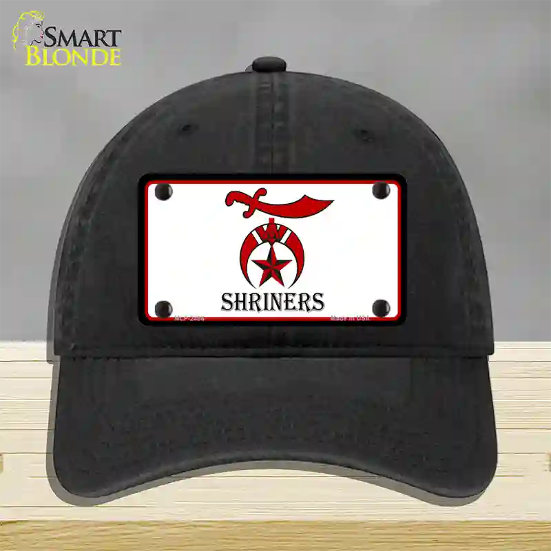 Shriners Logo Novelty License Plate Hat Unconstructed Cotton / Black