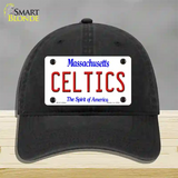 Celtics Massachusetts State Novelty License Plate Hat Unconstructed Cotton / Black