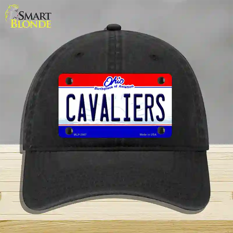 Cavaliers Ohio State Novelty License Plate Hat Unconstructed Cotton / Black