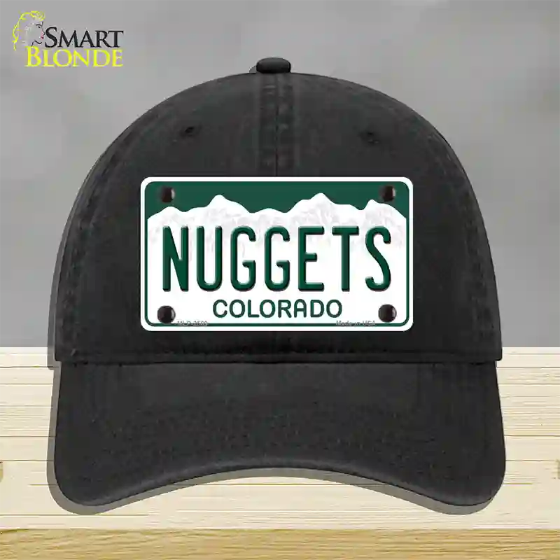 Nuggets Colorado State Novelty License Plate Hat Unconstructed Cotton / Black