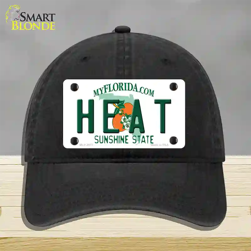 Heat Florida State Novelty License Plate Hat Unconstructed Cotton / Black