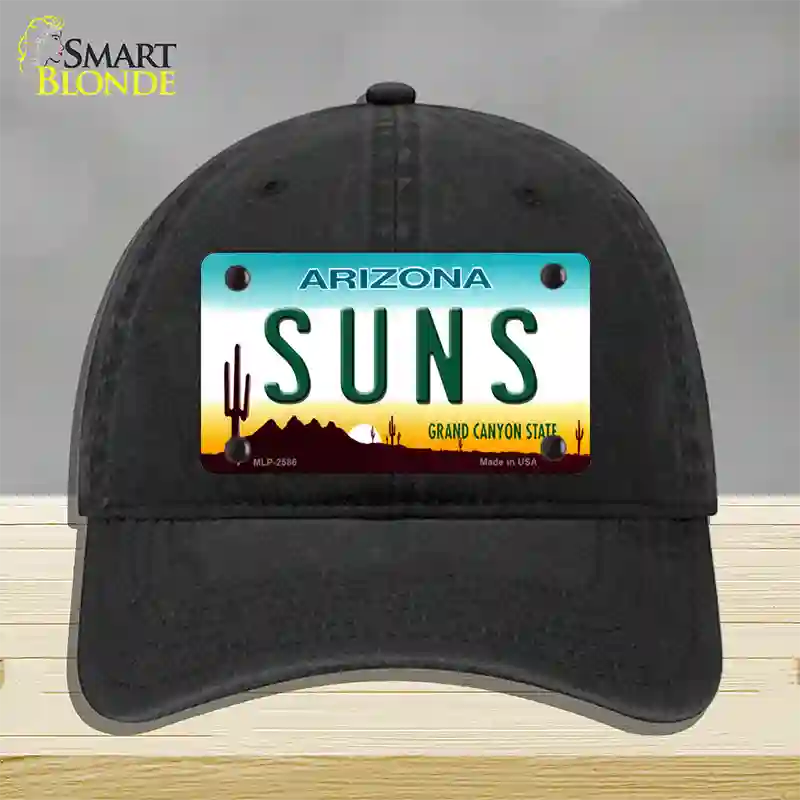 Suns Arizona State Novelty License Plate Hat Unconstructed Cotton / Black