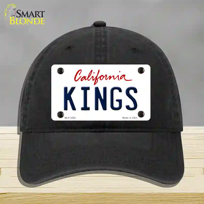 Kings California Novelty License Plate Hat Unconstructed Cotton / Black