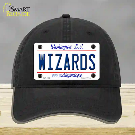 Wizards Washington DC State Novelty License Plate Hat Unconstructed Cotton / Black