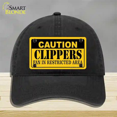 Caution Clippers Fan Novelty License Plate Hat Unconstructed Cotton / Black