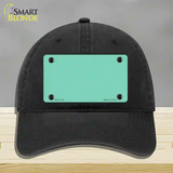 Mint Solid Novelty License Plate Hat Unconstructed Cotton / Black