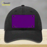 Purple Solid Novelty License Plate Hat Unconstructed Cotton / Black