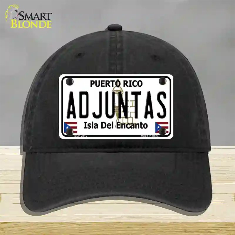 Adjuntas Novelty License Plate Hat Unconstructed Cotton / Black