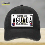 Aguada Puerto Rico Novelty License Plate Hat Unconstructed Cotton / Black