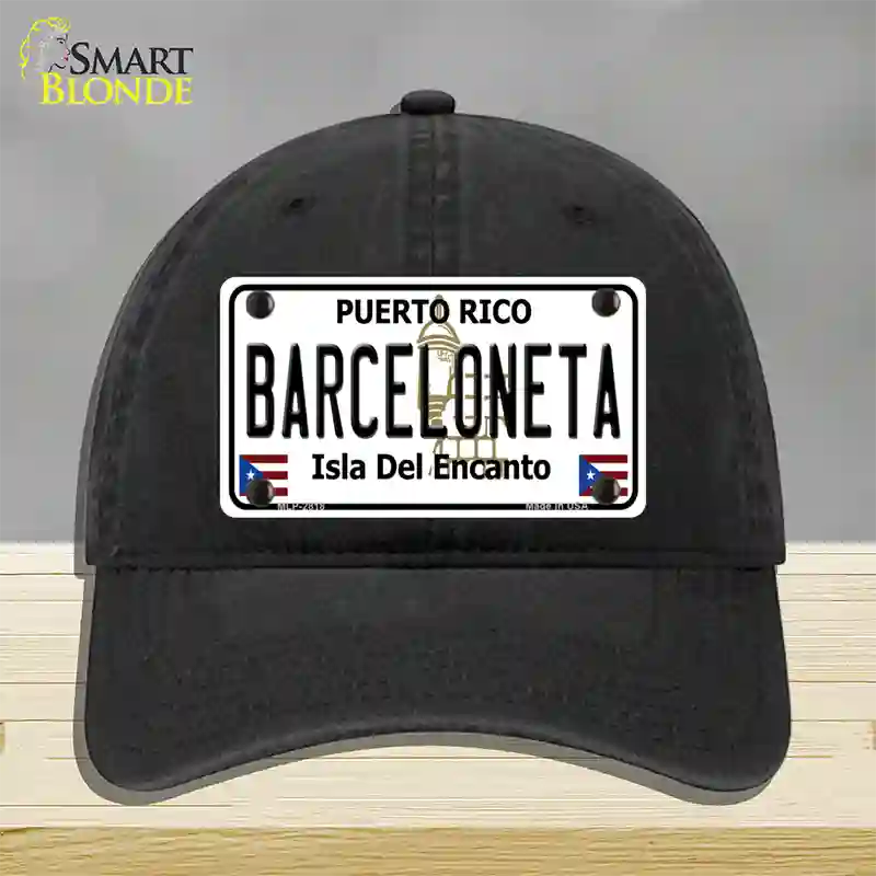 Barceloneta Novelty License Plate Hat Unconstructed Cotton / Black