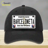 Barceloneta Novelty License Plate Hat Unconstructed Cotton / Black