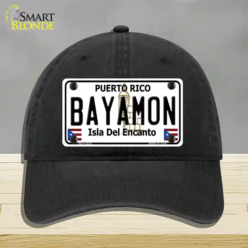 Bayamon Novelty License Plate Hat Unconstructed Cotton / Black