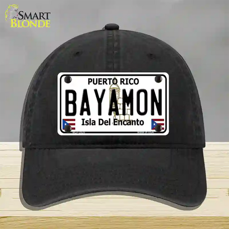 Bayamon Novelty License Plate Hat Unconstructed Cotton / Black