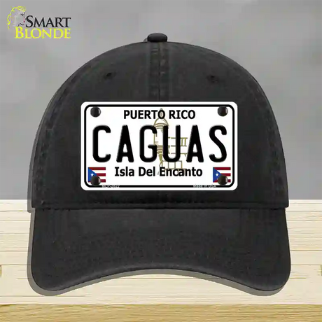 Caguas Novelty License Plate Hat Unconstructed Cotton / Black