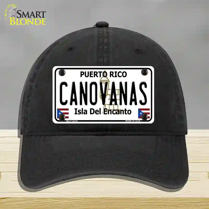 Canovanas Puerto Rico Novelty License Plate Hat Unconstructed Cotton / Black