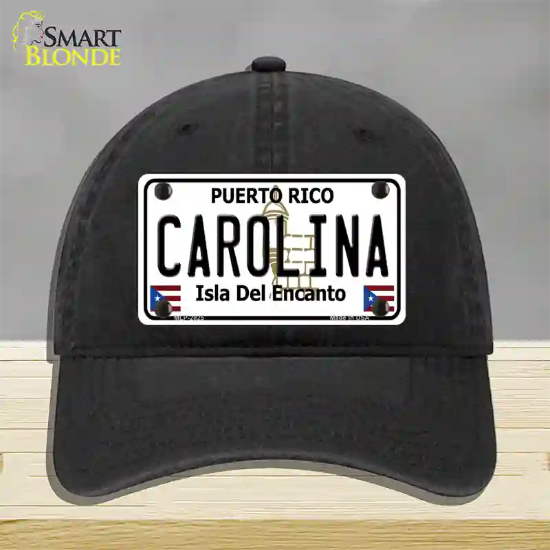 Carolina Novelty License Plate Hat Unconstructed Cotton / Black