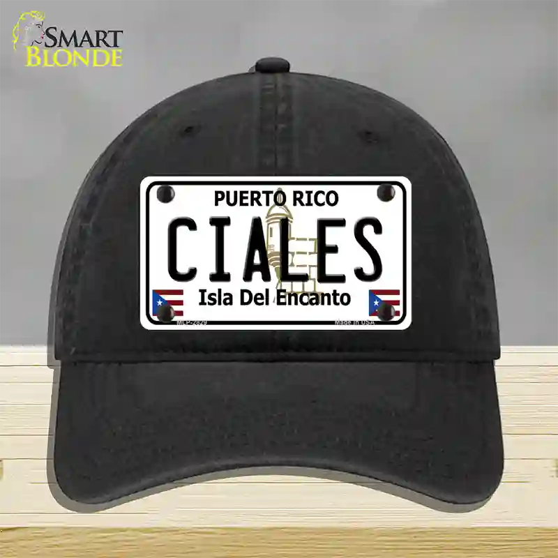 Ciales Novelty License Plate Hat Unconstructed Cotton / Black