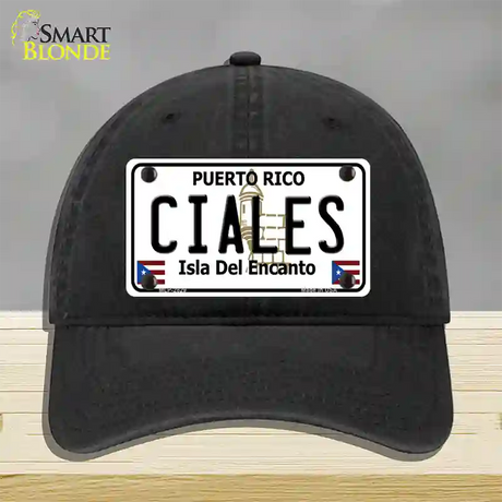 Ciales Novelty License Plate Hat Unconstructed Cotton / Black