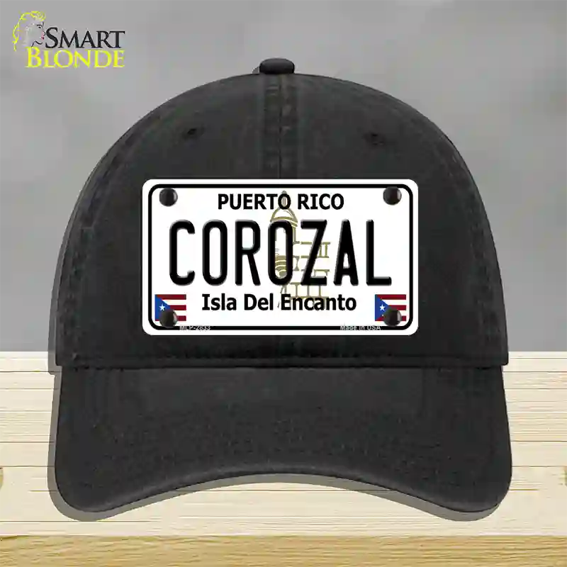 Corozal Novelty License Plate Hat Unconstructed Cotton / Black