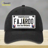 Fajardo Novelty License Plate Hat Unconstructed Cotton / Black