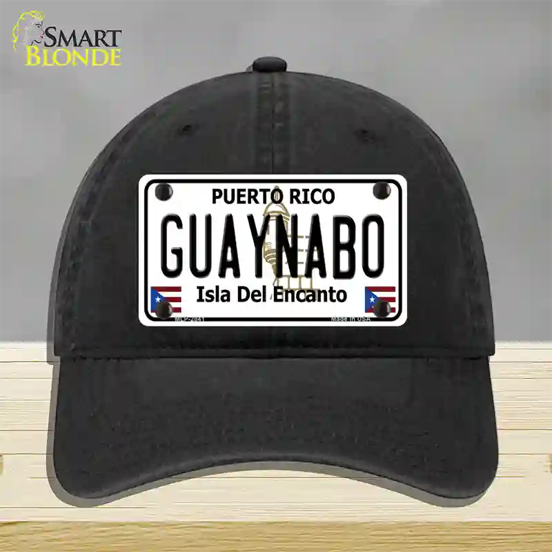 Guaynabo Puerto Rico Novelty License Plate Hat Unconstructed Cotton / Black