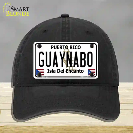 Guaynabo Puerto Rico Novelty License Plate Hat Unconstructed Cotton / Black