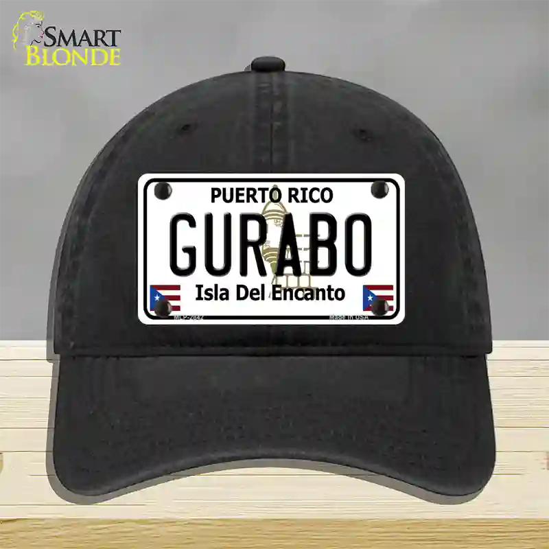 Gurabo Puerto Rico Novelty License Plate Hat Unconstructed Cotton / Black