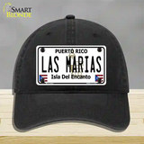 Las Marias Puerto Rico Novelty License Plate Hat Unconstructed Cotton / Black