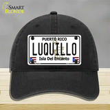 Luquillo Puerto Rico Novelt Novelty License Plate Hat Unconstructed Cotton / Black