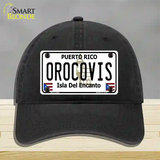 Orocovis Puerto Rico Novelty License Plate Hat Unconstructed Cotton / Black