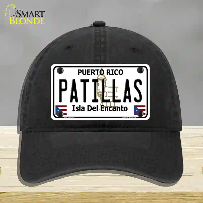 Patillas Puerto Rico Novelty License Plate Hat Unconstructed Cotton / Black