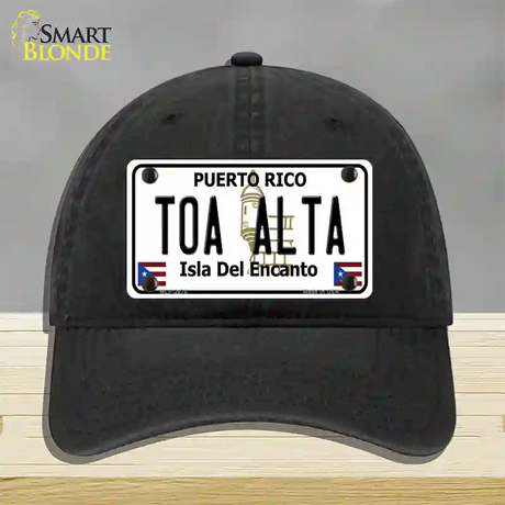 Toa Alta Puerto Rico Novelty License Plate Hat Unconstructed Cotton / Black