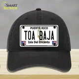 Toa Baja Puerto Rico Novelty License Plate Hat Unconstructed Cotton / Black