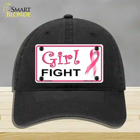 Girl Fight Novelty License Plate Hat Sign Unconstructed Cotton / Black