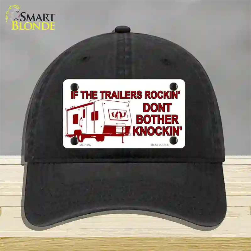 If Trailers Rockin Novelty License Plate Hat Unconstructed Cotton / Black