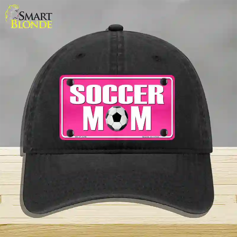 Soccer Mom Novelty License Plate Hat Unconstructed Cotton / Black