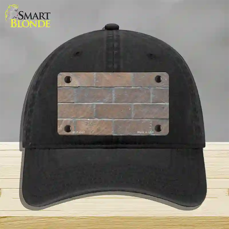 Brick Wall Novelty License Plate Hat Unconstructed Cotton / Black