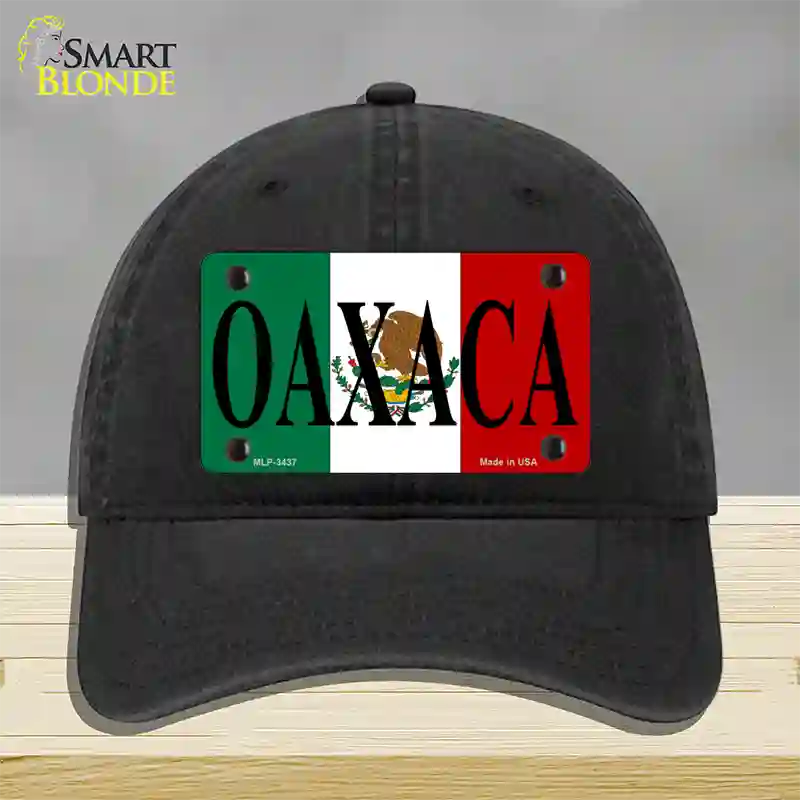 Oaxaca Novelty License Plate Hat Unconstructed Cotton / Black