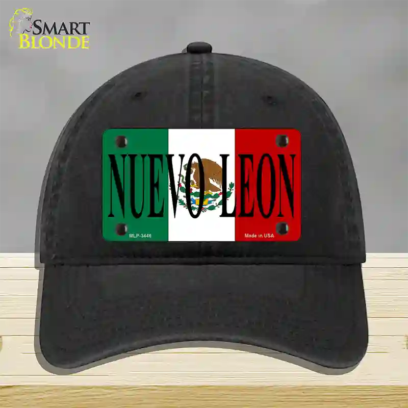 Nuevo Leon Mexico Flag Novelty License Plate Hat Unconstructed Cotton / Black