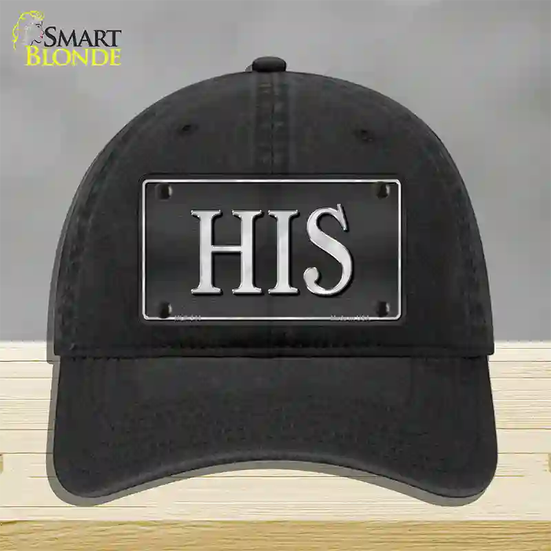 HIS Novelty License Plate Hat Unconstructed Cotton / Black