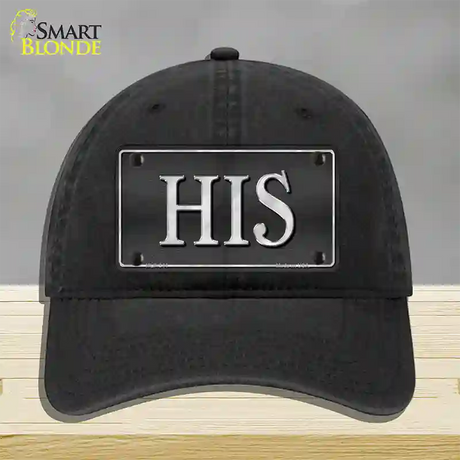 HIS Novelty License Plate Hat Unconstructed Cotton / Black