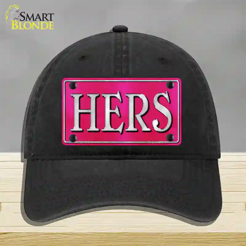 HERS Novelty License Plate Hat Unconstructed Cotton / Black