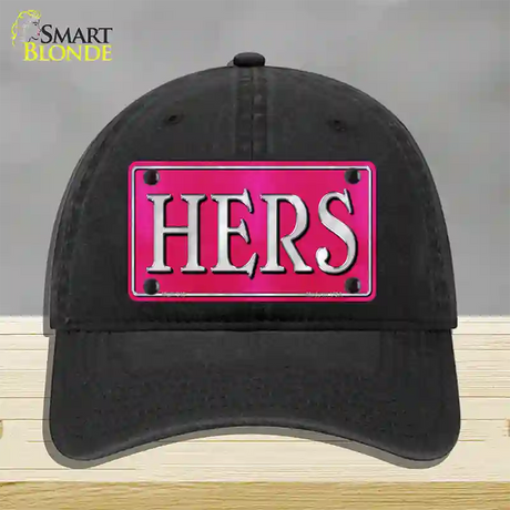 HERS Novelty License Plate Hat Unconstructed Cotton / Black