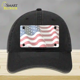 Faded Old Glory Novelty License Plate Hat Unconstructed Cotton / Black